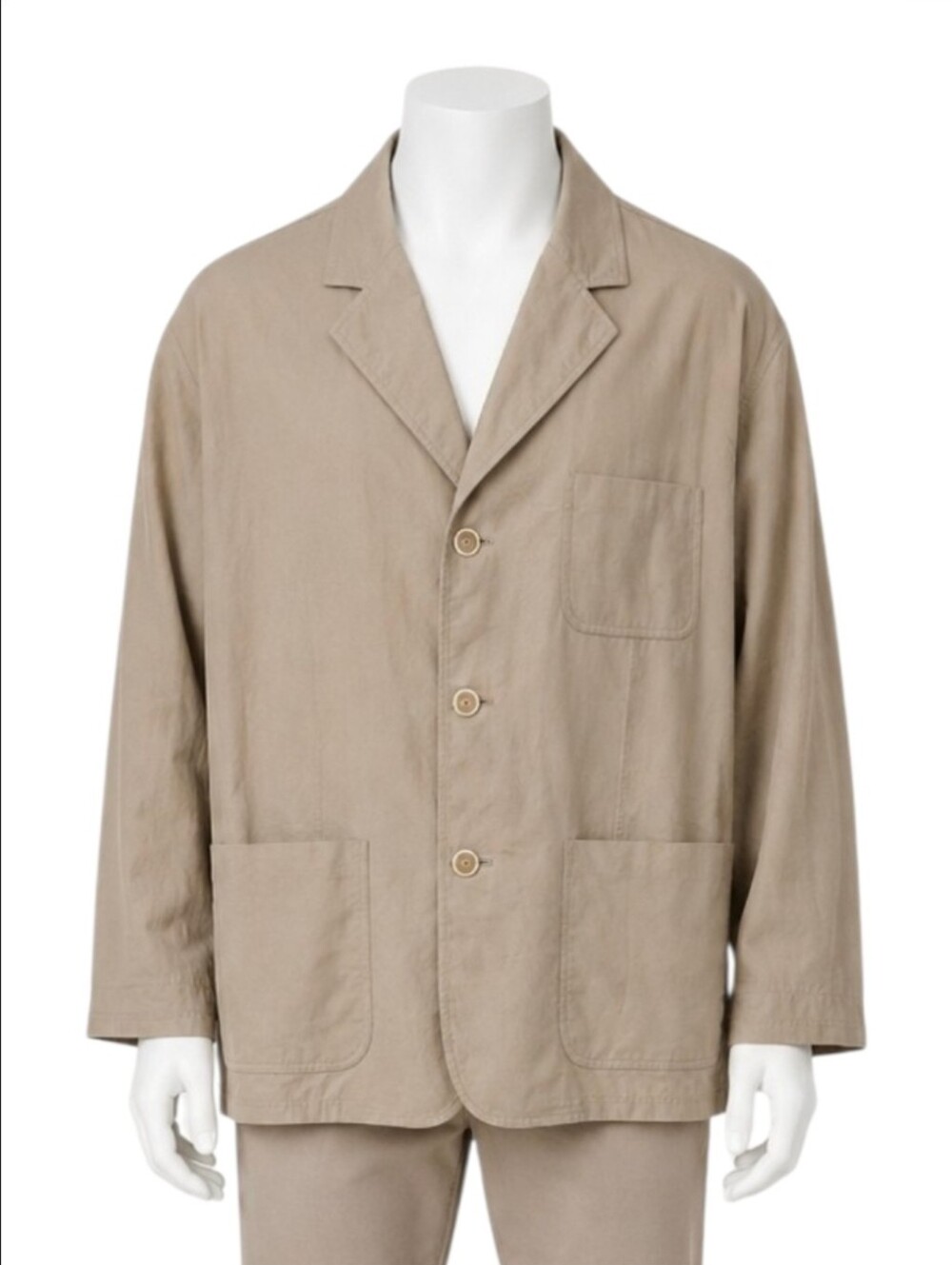 OUR LEGACY | Club Jacket 50 Beige 100% Cotton Oversized Chore Blazer Portugal L